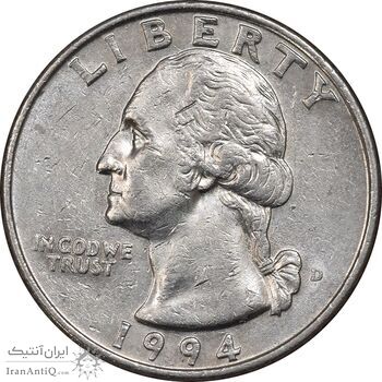 سکه کوارتر دلار 1994D واشنگتن - AU55 - آمریکا