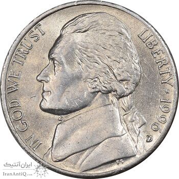 سکه 5 سنت 1996D جفرسون - MS61 - آمریکا