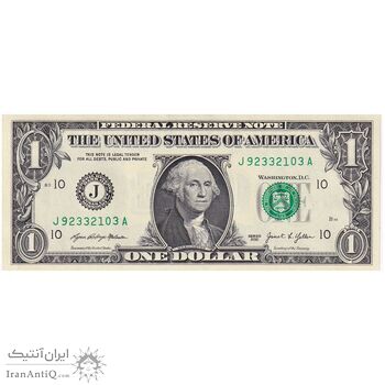اسکناس 1 دلار 2021 جمهوری فدرال - J (کانزاس) - تک - UNC62 - آمریکا