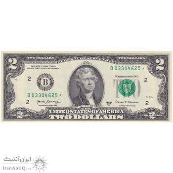 اسکناس 2 دلار 2017 جمهوری فدرال - B (نیویورک) - تک - UNC63 - آمریکا