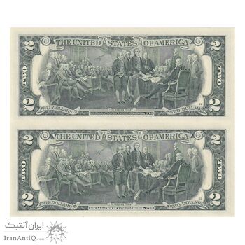 اسکناس 2 دلار 2017 جمهوری فدرال - B (نیویورک) - جفت - UNC63 - آمریکا