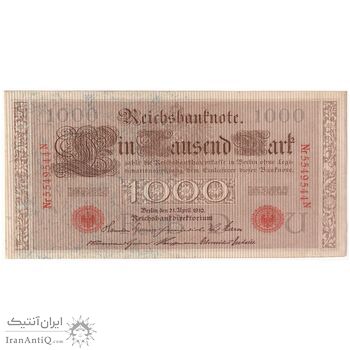 اسکناس 1000 مارک 1910 ویلیام دوم - تک - AU - آلمان