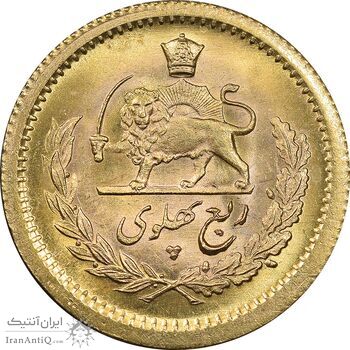 سکه طلا ربع پهلوی آریامهر 1354 - MS63 - محمد رضا شاه