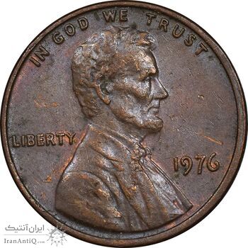 سکه 1 سنت 1976 لینکلن - AU55 - آمریکا