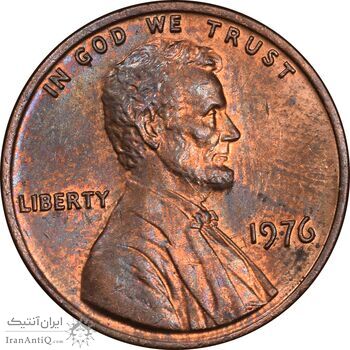 سکه 1 سنت 1976 لینکلن - MS63 - آمریکا
