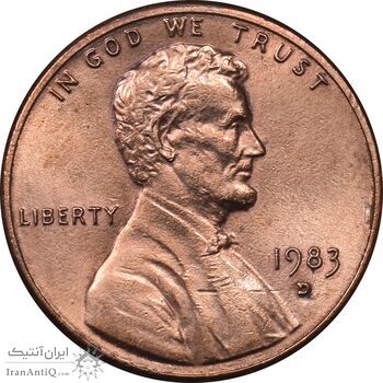 سکه 1 سنت 1983D لینکلن - MS61 - آمریکا