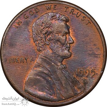 سکه 1 سنت 1995D لینکلن - MS62 - آمریکا