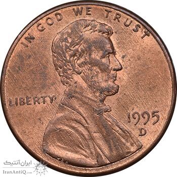 سکه 1 سنت 1995D لینکلن - MS61 - آمریکا