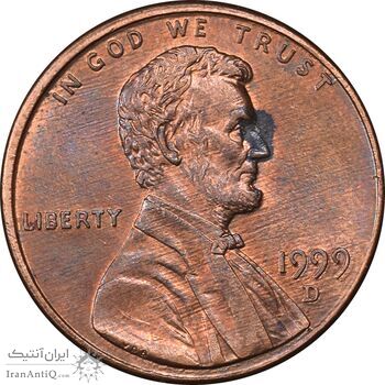 سکه 1 سنت 1999D لینکلن - MS63 - آمریکا