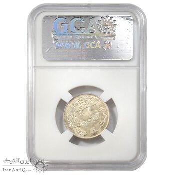 سکه 1000 دینار 1308 تصویری - MS63 - رضا شاه