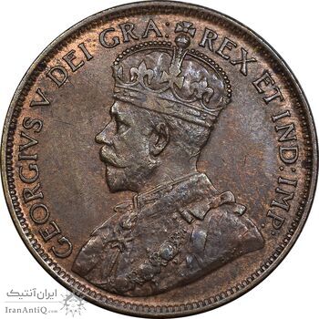 سکه 1 سنت 1915 جرج پنجم - EF45 - کانادا