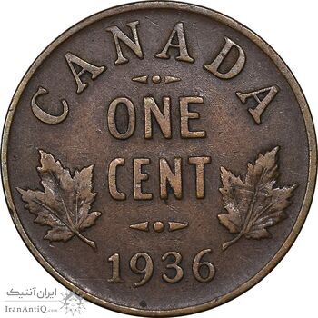 سکه 1 سنت 1936 جرج پنجم - EF45 - کانادا سکه 1 سنت 1936 جرج پنجم - EF45 - کانادا