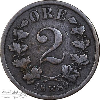 سکه 2 اوره 1889 اسکار دوم - EF40 - نروژ