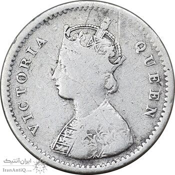 سکه 2 آنه 1874 ویکتوریا - VF30 - هند
