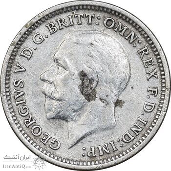 سکه 3 پنس 1934 جرج پنجم - EF45 - انگلستان