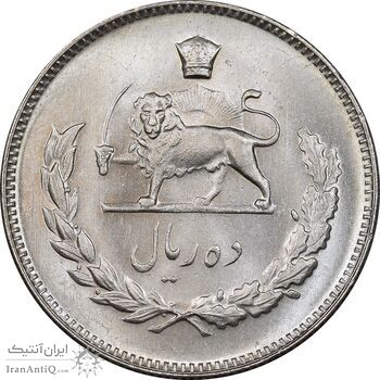 سکه 10 ریال 1345 - MS64 - محمد رضا شاه