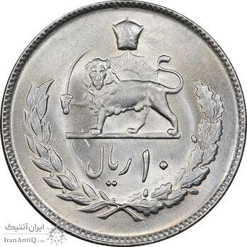 سکه 10 ریال 1354 - MS64 - محمد رضا شاه سکه 10 ریال 1354 - MS64 - محمد رضا شاه