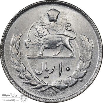 سکه 10 ریال 2537 - MS63 - محمد رضا شاه