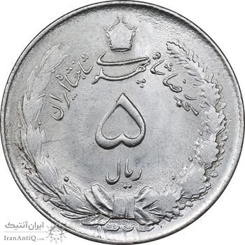 سکه 5 ریال 1324 - MS61 - محمد رضا شاه
