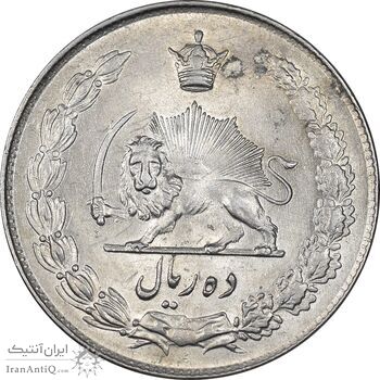 سکه 10 ریال 1343 - ضخیم - MS62 - محمد رضا شاه