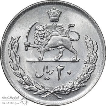 سکه 20 ریال 2537 - MS64 - محمد رضا شاه