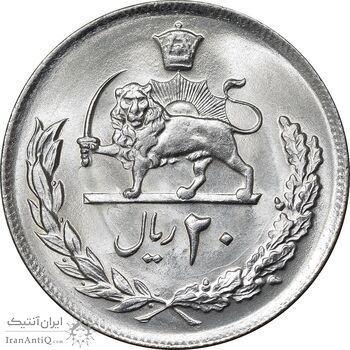 سکه 20 ریال 1357 - MS64 - محمد رضا شاه سکه 20 ریال 1357 - MS64 - محمد رضا شاه