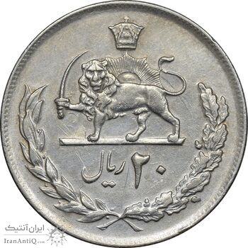 سکه 20 ریال 1357 - EF40 - محمد رضا شاه سکه 20 ریال 1357 - EF40 - محمد رضا شاه