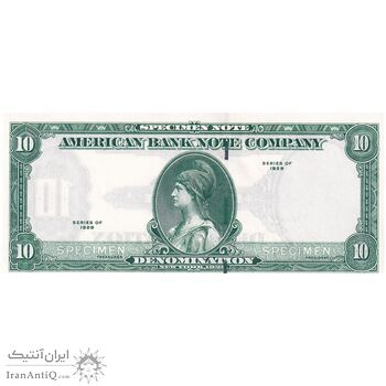 اسکناس 10 دلار 1929 جمهوری فدرال - نمونه - تک - UNC63 - آمریکا