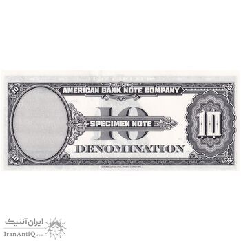 اسکناس 10 دلار 1929 جمهوری فدرال - نمونه - تک - UNC63 - آمریکا