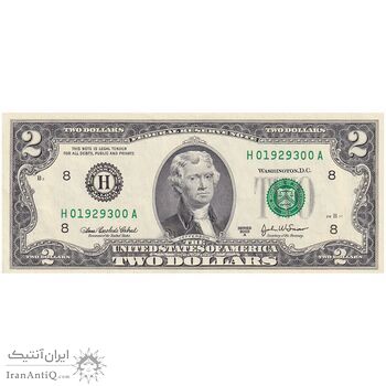 اسکناس 2 دلار 2003 جمهوری فدرال - H (سنت لوئیس) - تک - UNC62 - آمریکا