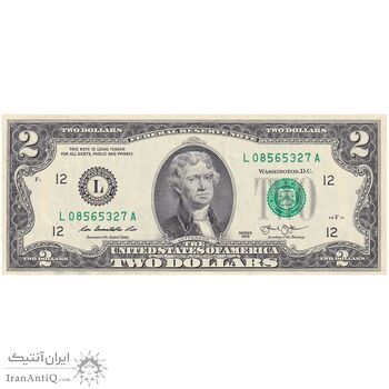 اسکناس 2 دلار 2013 جمهوری فدرال - L (سان فرانسیسکو) - تک - UNC61 - آمریکا