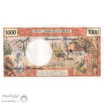 اسکناس 1000 فرانک 1980 مالکیت مشترک انگلیسی-فرانسوی - تک - UNC61 - وانوآتو (نیوهبریدز)