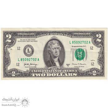 اسکناس 2 دلار 2017 جمهوری فدرال - L (سان فرانسیسکو) - تک - AU - آمریکا