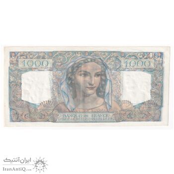 اسکناس 1000 فرانک 1949 دولت موقت جمهوری - تک - AU - فرانسه
