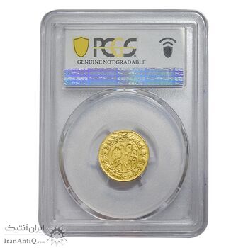 سکه طلا 1 تومان 1318 تصویری - UNC - cleaned - مظفرالدین شاه