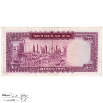 اسکناس 100 ریال (هویدا - سمیعی) - تک - AU50 - محمد رضا شاه