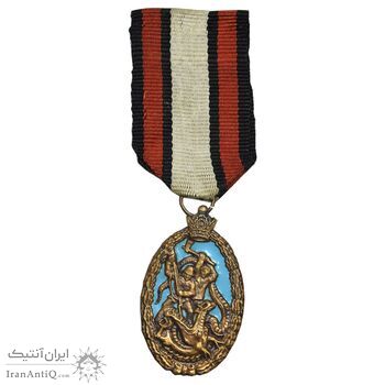 مدال آویز حزب رستاخیز - روز - با روبان - AU - محمد رضا شاه