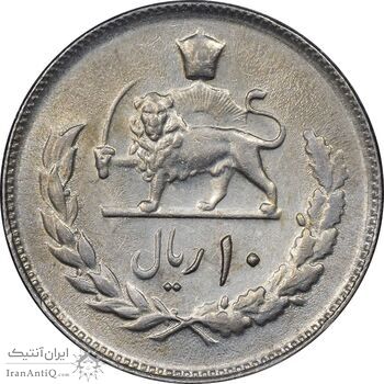 سکه 10 ریال 1357 - AU58 - محمد رضا شاه سکه 10 ریال 1357 - AU58 - محمد رضا شاه