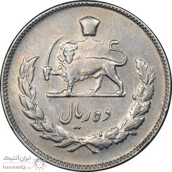 سکه 10 ریال 1349 - VF35 - محمد رضا شاه سکه 10 ریال 1349 - VF35 - محمد رضا شاه