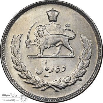 سکه 10 ریال 1348 - MS61 - محمد رضا شاه