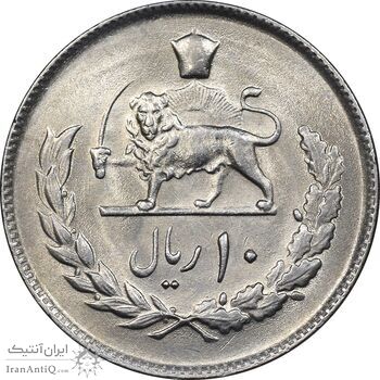 سکه 10 ریال 1354 - MS62 - محمد رضا شاه