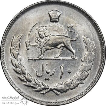 سکه 10 ریال 1354 - MS61 - محمد رضا شاه