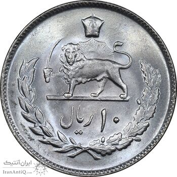 سکه 10 ریال 1353 - MS64 - محمد رضا شاه سکه 10 ریال 1353 - MS64 - محمد رضا شاه