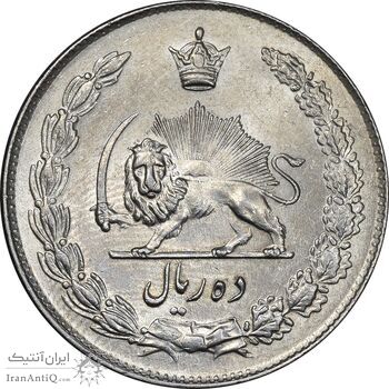 سکه 10 ریال 1343 - ضخیم - MS61 - محمد رضا شاه