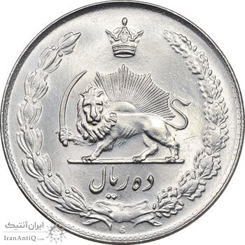 سکه 10 ریال 1335 - MS64 - محمد رضا شاه