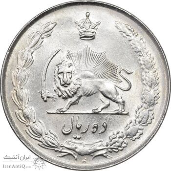 سکه 10 ریال 1335 - MS62 - محمد رضا شاه