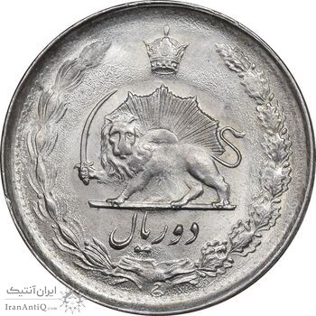سکه 2 ریال 1357 آریامهر - MS61 - محمد رضا شاه سکه 2 ریال 1357 آریامهر - MS61 - محمد رضا شاه