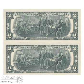 اسکناس 2 دلار 2017 جمهوری فدرال - B (نیویورک) - جفت - UNC62 - آمریکا