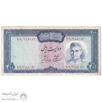 اسکناس 200 ریال (آموزگار - جهانشاهی) - تک - VF30 - محمد رضا شاه اسکناس 200 ریال (آموزگار - جهانشاهی) - تک - VF30 - محمد رضا شاه