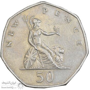 سکه 50 نیو پنس 1969 الیزابت دوم - EF45 - انگلستان
